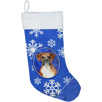 "Caroline's Treasures Boxer Winter Snowflakes christmas-stockings, Multicolor"