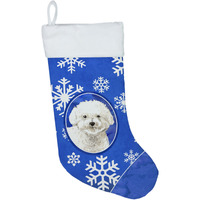 "Caroline's Treasures Bichon Frise Winter Snowflakes christmas-stockings, Multicolor"