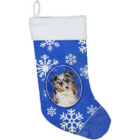 "Caroline's Treasures Winter Snowflakes Australian Shepherd christmas-stockings, Multicolor"