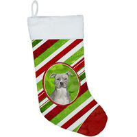"Caroline's Treasures Snowflakes Staffordshire Bull Terrier christmas-stockings, Multicolor"