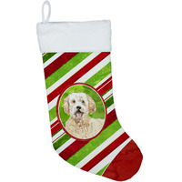 "Caroline's Treasures Goldendoodle Candy Stripe christmas-stockings, Multicolor"