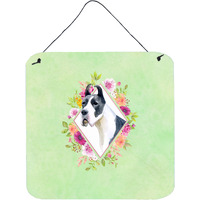 "Caroline's Treasures Dane Green Flowers Door Hanging Prints wall-decor, Multicolor"