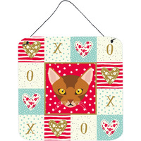 "Caroline's Treasures Abyssinian Cat Love Door Hanging Prints wall-decor, Multicolor"