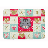 "Caroline's Treasures American Curl Cat Love Machine Washable Memory Foam Mat doormats, Multicolor"