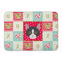 "Caroline's Treasures American Polydactyl Cat Love Machine Washable Memory Foam Mat doormats, Multicolor"