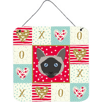 "Caroline's Treasures Balinese Cat Love Door Hanging Prints wall-decor, Multicolor"