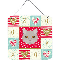 "Caroline's Treasures Brazilian Semi Longhair Cat Love Door Hanging Prints wall-decor, Multicolor"