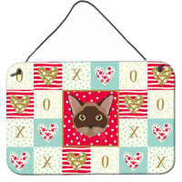 "Caroline's Treasures Burmese Cat Love Door Hanging Prints wall-decor, Multicolor"