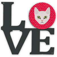 "Caroline's Treasures Burmilla Cat Metal Artwork Love wall-decor, Multicolor"