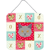 "Caroline's Treasures Chartreux Cat Love Door Hanging Prints wall-decor, Multicolor"