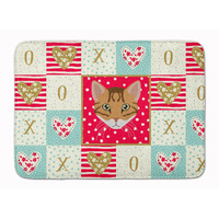 "Caroline's Treasures Cheetoh Cat Love Machine Washable Memory Foam Mat doormats, Multicolor"