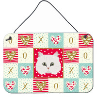 "Caroline's Treasures Chinchilla Persian Longhair Cat Love Door Hanging Prints wall-decor, Multicolor"