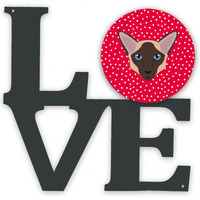 "Caroline's Treasures Colorpoint Longhair Cat Metal Artwork Love wall-decor, Multicolor"