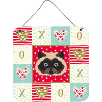 "Caroline's Treasures Colorpoint Persian Hymalayan Cat Love Door Hanging Prints wall-decor, Multicolor"