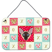 "Caroline's Treasures Colorpoint Shorthair Cat Love Door Hanging Prints wall-decor, Multicolor"