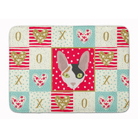 "Caroline's Treasures Cornish Rex Cat Love Machine Washable Memory Foam Mat doormats, Multicolor"