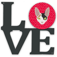 "Caroline's Treasures Cornish Rex Cat Metal Artwork Love wall-decor, Multicolor"