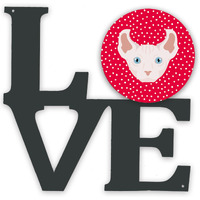 "Caroline's Treasures Dwelf Cat Metal Artwork Love wall-decor, Multicolor"