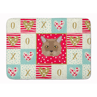"Caroline's Treasures European Burmese Cat Love Machine Washable Memory Foam Mat doormats, Multicolor"