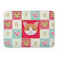 "Caroline's Treasures European Shorthair Cat Love Machine Washable Memory Foam Mat doormats, Multicolor"