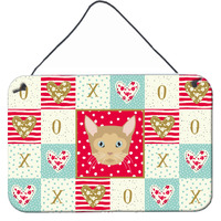 "Caroline's Treasures German Rex Cat Love Door Hanging Prints wall-decor, Multicolor"