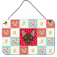 "Caroline's Treasures Havana Brown Cat Love Door Hanging Prints wall-decor, Multicolor"