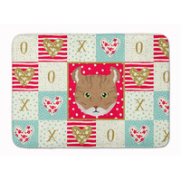 "Caroline's Treasures Highlander Lynx Cat Love Machine Washable Memory Foam Mat doormats, Multicolor"