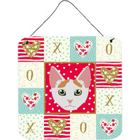 "Caroline's Treasures Japanese Bobtail Cat Love Door Hanging Prints wall-decor, Multicolor"