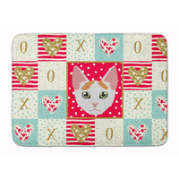 "Caroline's Treasures Japanese Bobtail Cat Love Machine Washable Memory Foam Mat doormats, Multicolor"
