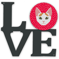 "Caroline's Treasures Japanese Bobtail Cat Metal Artwork Love wall-decor, Multicolor"