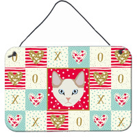 "Caroline's Treasures Korean Bobtail Cat Love Door Hanging Prints wall-decor, Multicolor"