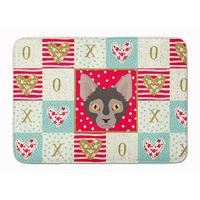 "Caroline's Treasures Lykoi Cat Love Machine Washable Memory Foam Mat doormats, Multicolor"