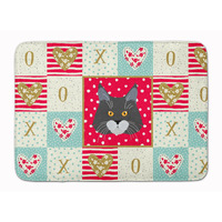 "Caroline's Treasures Maine Coon Cat Love Machine Washable Memory Foam Mat doormats, Multicolor"