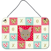 "Caroline's Treasures Malayan Cat Love Door Hanging Prints wall-decor, Multicolor"