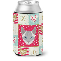 "Caroline's Treasures CK5139CC Ojos Azules Cat Love Can or Bottle Hugger cold-beverage-koozies, Multicolor"