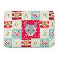 "Caroline's Treasures Ojos Azules Cat Love Machine Washable Memory Foam Mat doormats, Multicolor"
