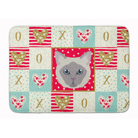 "Caroline's Treasures Owyhee Bob Cat Love Machine Washable Memory Foam Mat doormats, Multicolor"