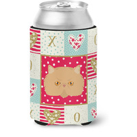 "Caroline's Treasures CK5146CC Persian Modern Cat Love Can or Bottle Hugger cold-beverage-koozies, Multicolor"