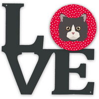 "Caroline's Treasures Poodle Cat Metal Artwork Love wall-decor, Multicolor"
