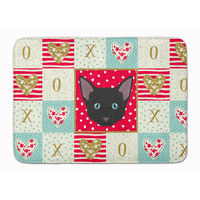 "Caroline's Treasures Russian White Black Cat Love Machine Washable Memory Foam Mat doormats, Multicolor"