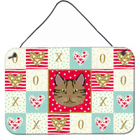 "Caroline's Treasures Scottish Straight Cat Love Door Hanging Prints wall-decor, Multicolor"