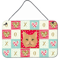 "Caroline's Treasures Selkirk Rex Cat Love Door Hanging Prints wall-decor, Multicolor"