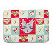 "Caroline's Treasures Serengeti Cat Love Machine Washable Memory Foam Mat doormats, Multicolor"