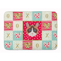 "Caroline's Treasures Snowshoe Cat Love Machine Washable Memory Foam Mat doormats, Multicolor"