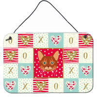 "Caroline's Treasures Somali Cat Love Door Hanging Prints wall-decor, Multicolor"