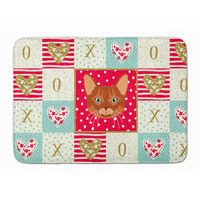 "Caroline's Treasures Somali Cat Love Machine Washable Memory Foam Mat doormats, Multicolor"
