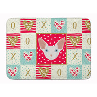 "Caroline's Treasures Sphynx Cat Love Machine Washable Memory Foam Mat doormats, Multicolor"