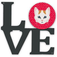 "Caroline's Treasures Turkish Van Cat Metal Artwork Love wall-decor, Multicolor"