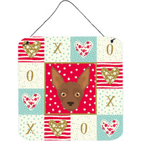 "Caroline's Treasures Abyssinian Sand Terrier Love Door Hanging Prints wall-decor, Multicolor"