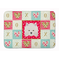 "Caroline's Treasures American Eskimo Love Machine Washable Memory Foam Mat doormats, Multicolor"